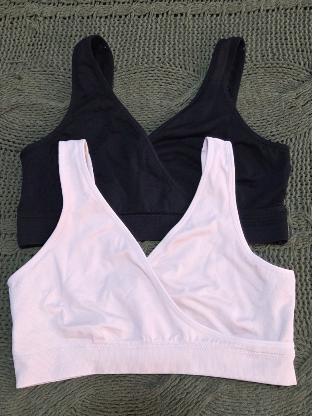 Auden Nursing Bras Wrap Front Unlined V Neck Bralette 2 Pack